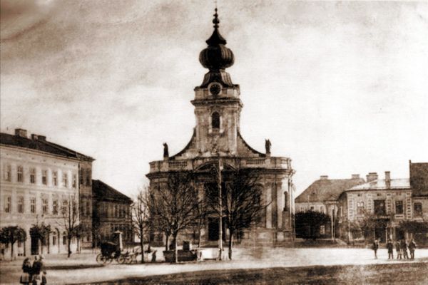 Rynek w Wadowicach w 1935 roku